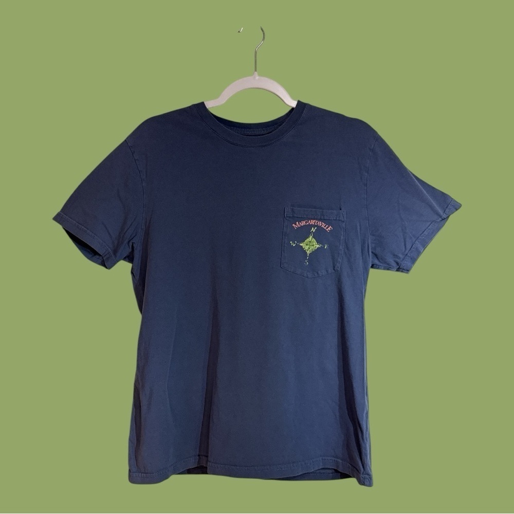 Margaritaville Licensed Graphic T Shirt Blue Short Sleeve Size Small